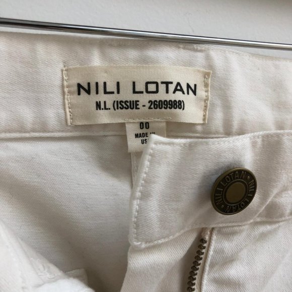 Nili Lotan Oakland flare pants in white. Size 00 - Picture 3 of 4